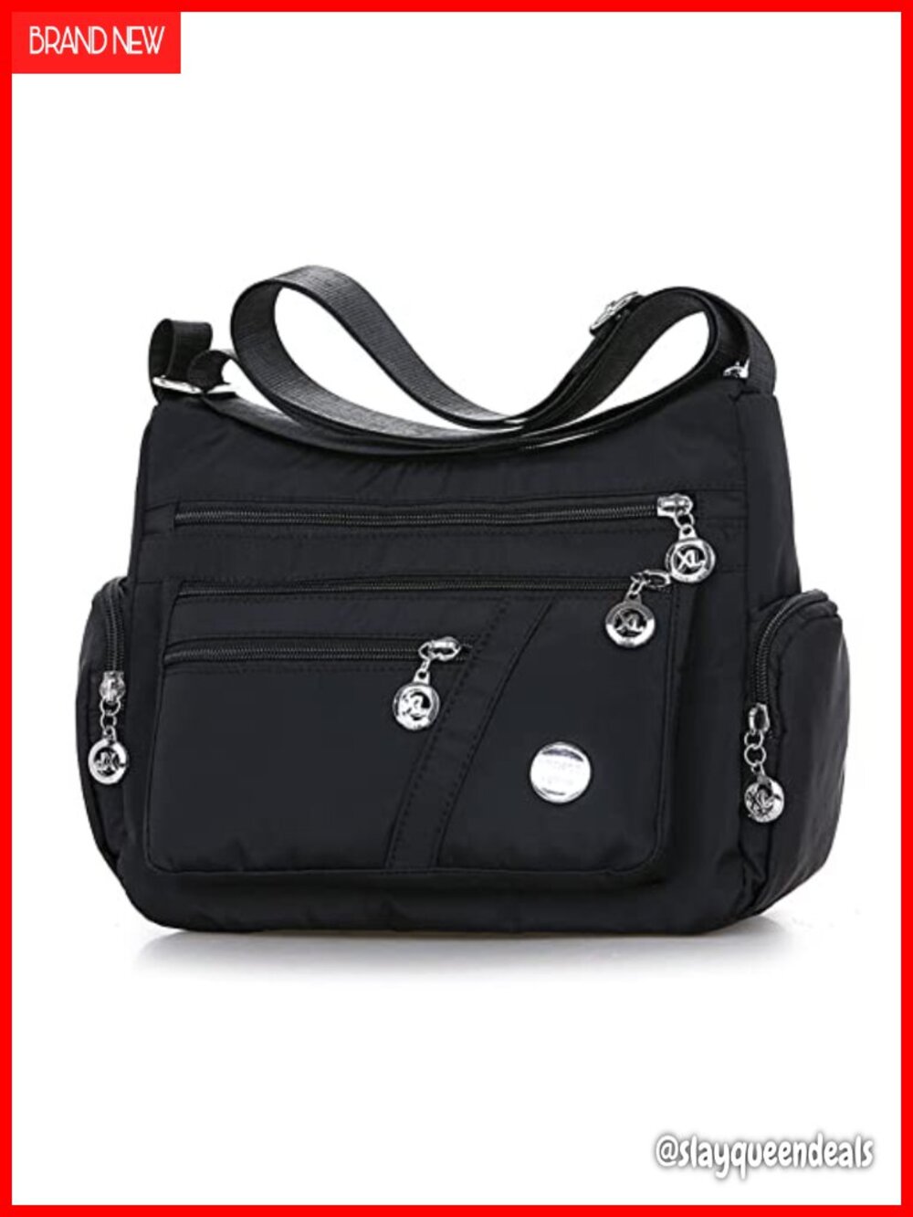 Nylon Crossbody Satchel Purse Large Capacity Lightweight Travel Messenger Bag